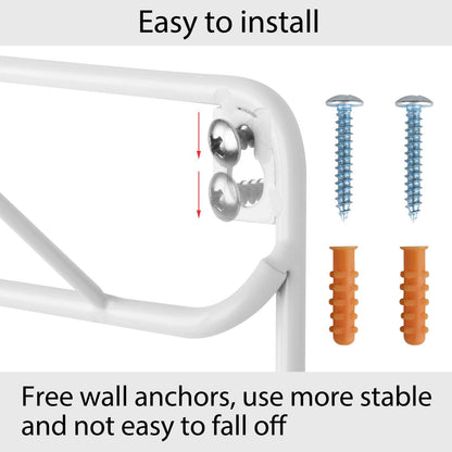 YBING Thread Holder Wall 54-spool Sewing Thread Rack Wall Mount Embroidery Thread Holder Organizer Spool Holder Wall Hanging Tools for Quilting White Metal