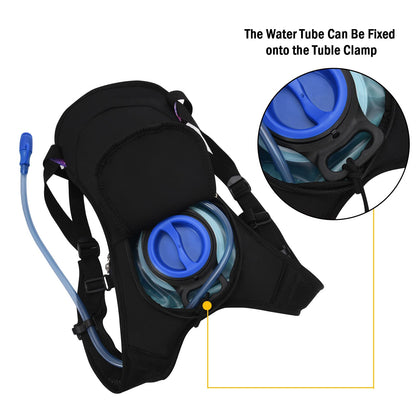 Roptat Hydration Backpack Pack with 2L Hydration Bladder - Lightweight Water Backpack Keeps Water Cool up to 4 Hours Pouch for Women Men Running Riding Biking (Black) (Galaxy 1)