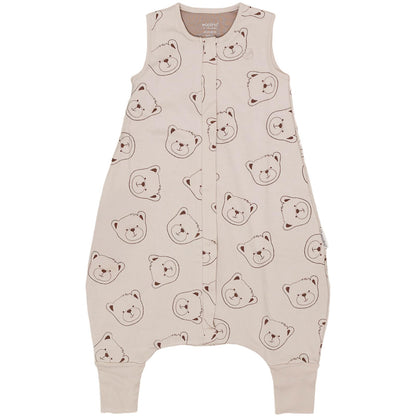 Woolino 4 Season Baby Sleep Bag with Feet Opening, Australian Merino Wool and Organic Cotton, Toddler Sleeping Bag, 18-36mo, Teddy Bear