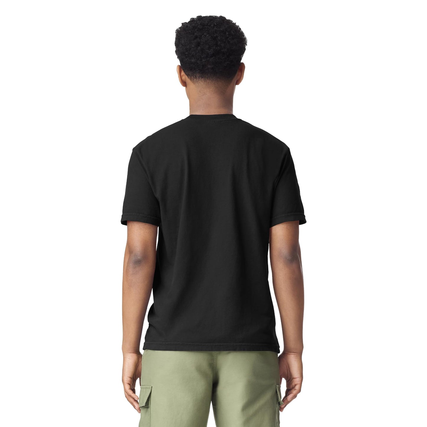 Comfort Colors Adult Short Sleeve Tee, Style G1717, Black (1-pack), Large