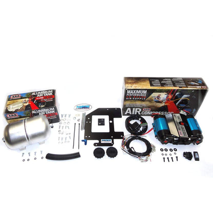 ARB CKMTA12 '12V' On-Board Twin High Performance Air Compressor, Ideal for Air Lockers Locking Differentials, Tire Inflator, Air Horn, Air Tools and Pneumatic Tools.