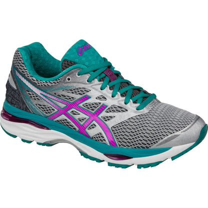 ASICS Women's Gel-Cumulus 18 Running Shoe, Silver/Pink Glow/Lapis, 5 M US