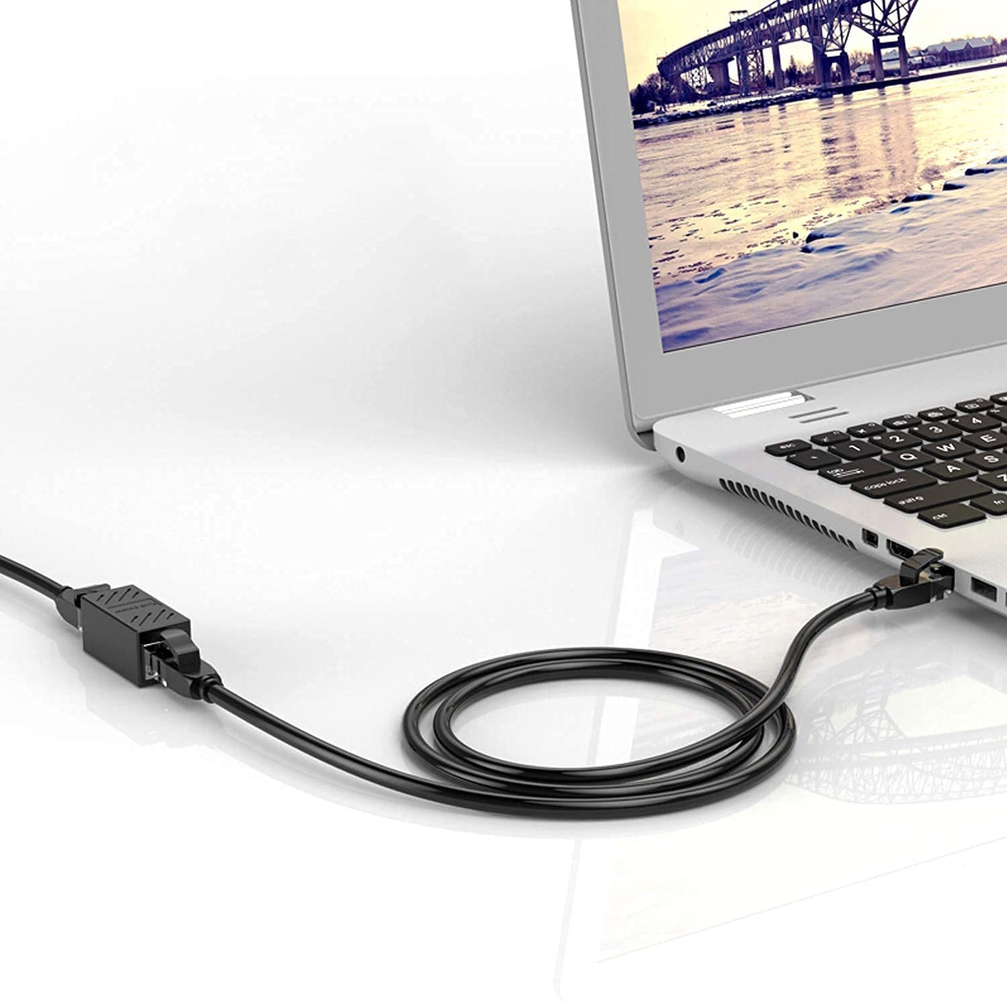 ZUZONG RJ45 Coupler Ethernet Coupler Inline Coupler for Cat8/ Cat7/ Cat6/ Cat5e/ Cat5 Ethernet Cable Extender Adapter for PC Router Modem PS5 Xbox Female to Female (6 Pack Black)