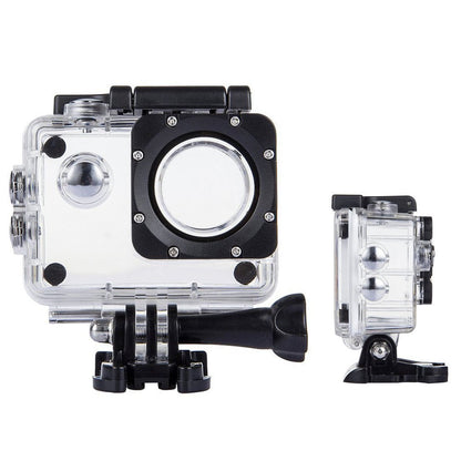 Waterproof Case Compatible with AKASO EK7000/Apexcam M80AIR/Pro Xtreme/SJCAM SJ4000/Dragon Touch Vision3 YF, Waterproof Housing Case for Action Camera with Same Button Position(Watch Install Video)