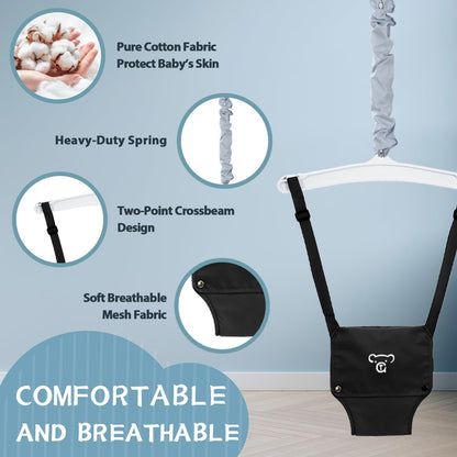 G TALECO Gear Baby Jumper with Stand,Baby Bouncer,Easy Set-Up,Baby Exerciser for Active Babies,Suitable for Indoor and Outdoor, Black (Water Mat Include)