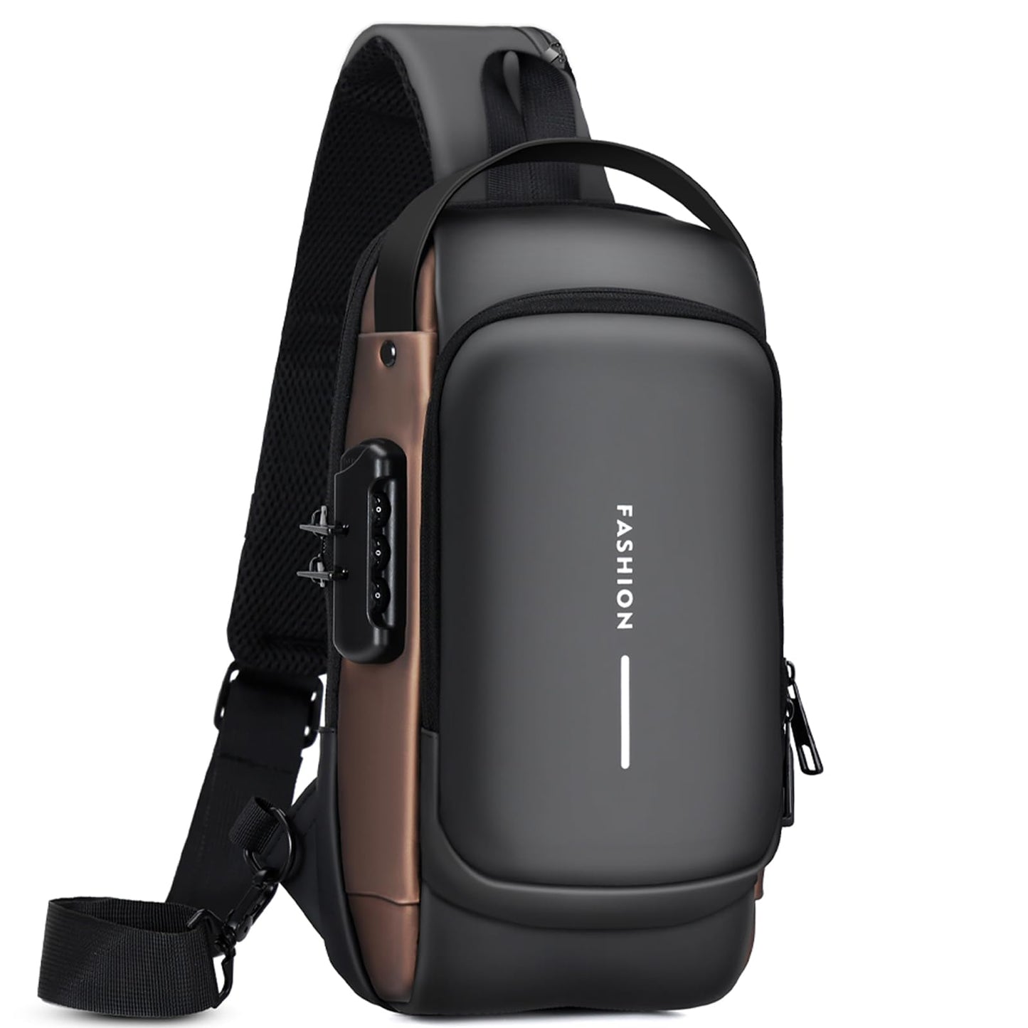 Rcrirth Sling Bag for Men | Anti-theft Crossbody Bag - PU Leather Crossbody Shoulder Chest Bag for Daily use