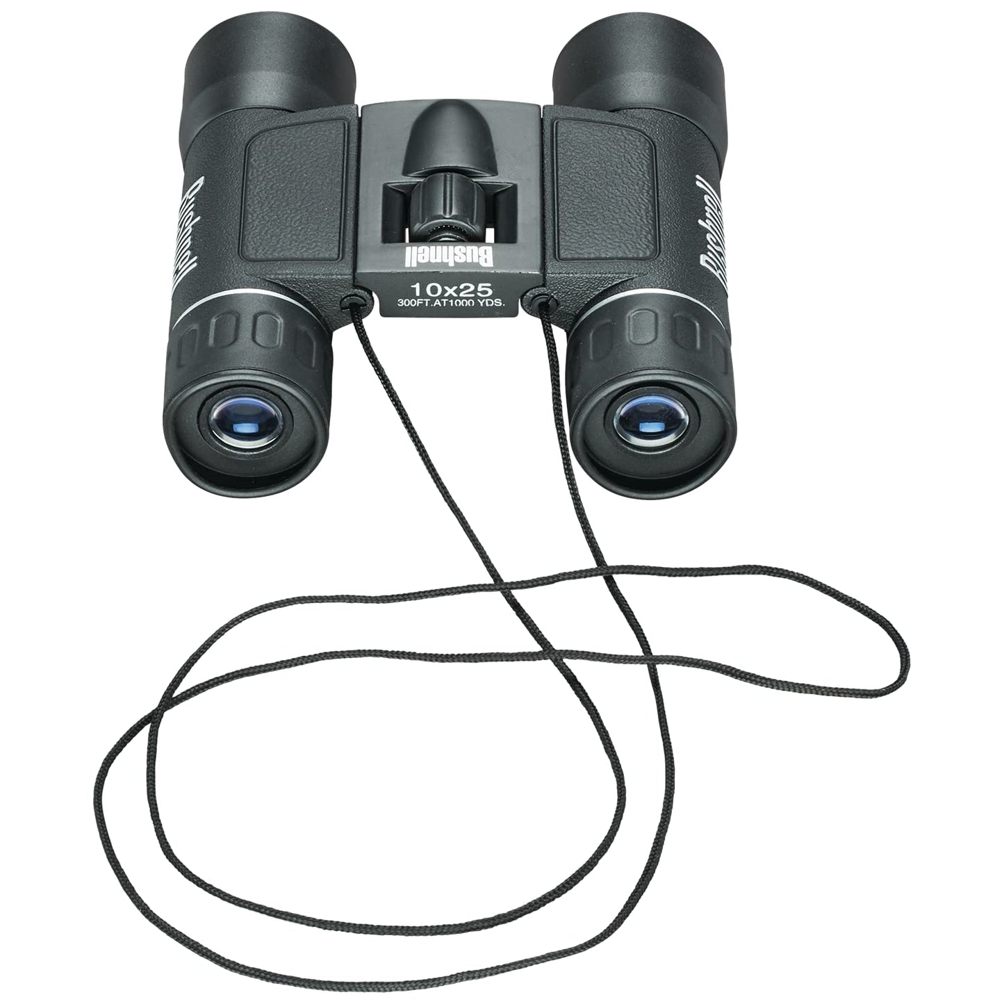 Bushnell Powerview 10x25 Compact Binoculars, High-Power Folding Roof Prism, Lightweight & Portable, Non-Slip Grip, Black - Ideal for Sports, Wildlife, and Outdoor Adventures