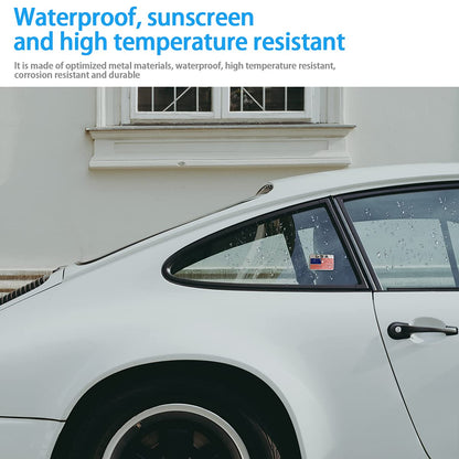 3D Aluminum Alloy American US Flag Decal, 2 PCS 3" X 2" Patriotic Stars Stripe USA Flag Car Stickers for Laptop/Car/Truck/Window/Bumper (Red2)