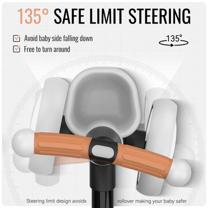 Umatoll Colorful Lighting Baby Balance Bike Toys for 1 Year Old Boys Gifts, Adjustable Seat Baby Walker, One Year Old Boy Birthday Gifts, 12-24 Months Toddler First Ride on Toys