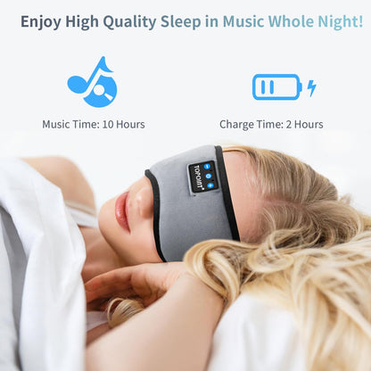TOPOINT Sleep Mask with Headphones Bluetooth 5.4 Wireless, Sleep Headphones Earphones Earbuds with Microphone HD Speakers Music, Blackout Eye Mask for Sleeping Travel Meditation Men Women Cool Gadgets