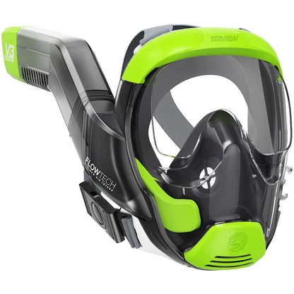 Seaview 180 V3 Full Face Snorkel Mask Adult- The V3 is The Perfect Snorkeling Gear for Adults- Snorkel Mask with 180 Panoramic Viewing and Up to 600% Easier Breathing- Patented Flowtech Air Intake