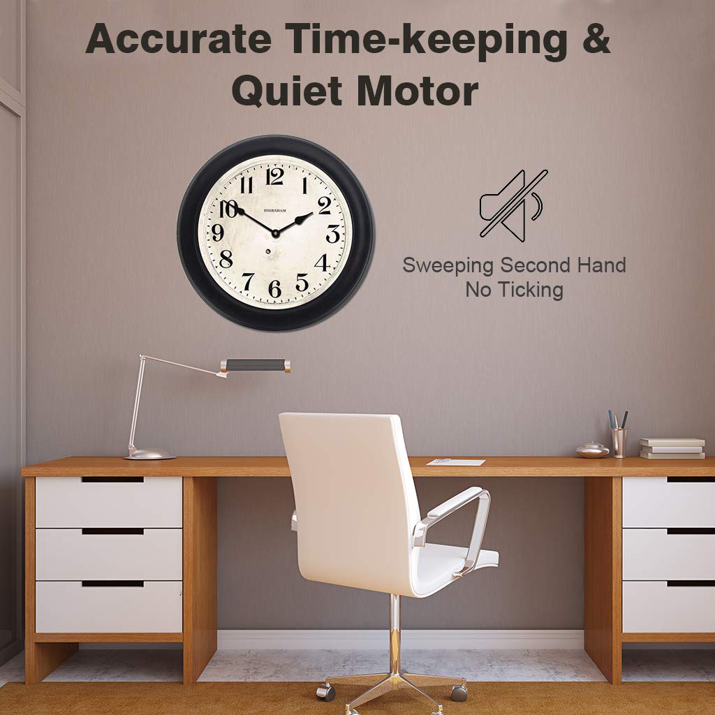 EMOON 2 Pack Silent Sweep Quartz Clock Movement Mechanism with 4 Hands, DIY Repair Replacement for Custom Clocks (Shaft Length 5/8 in)