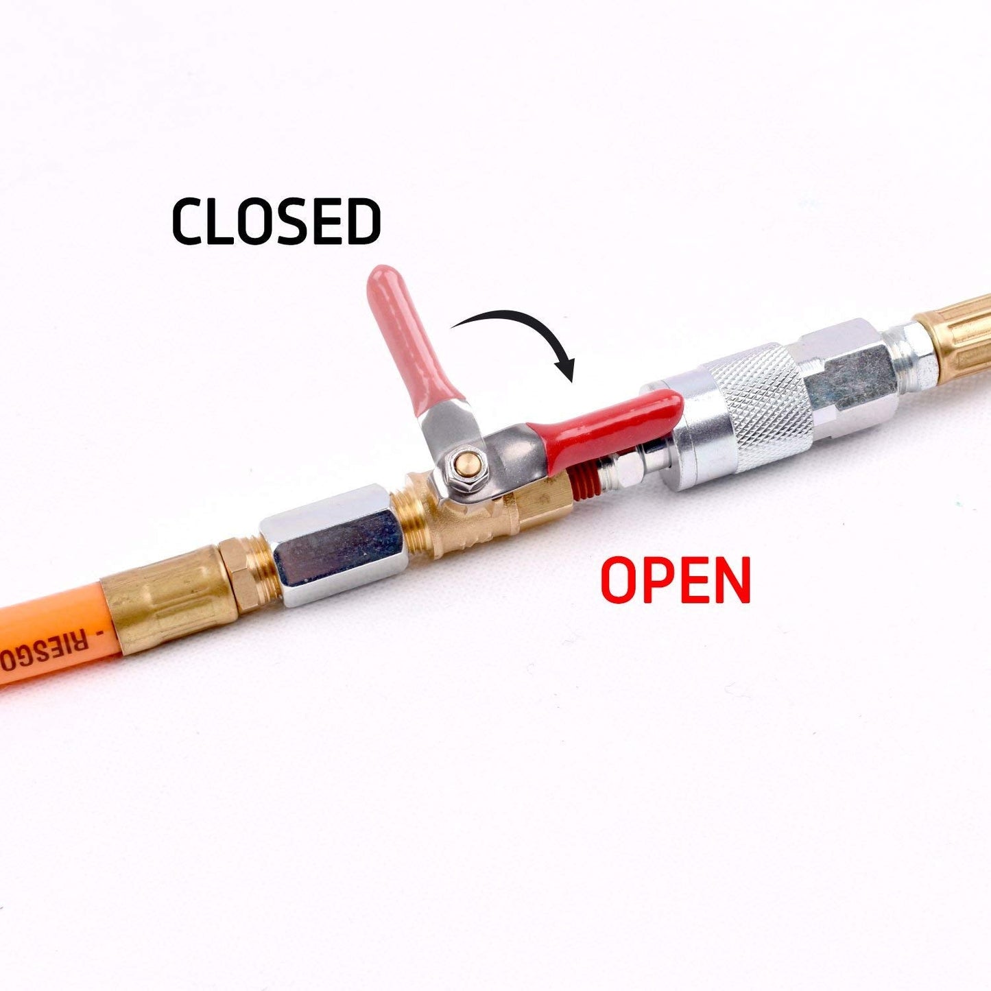 WYNNsky 1/4" Heavy Duty Air Compressor Brass Ball Valve Shut Off Switch, 1/4 Inch Male And Female NPT Thread Pipe Fitting