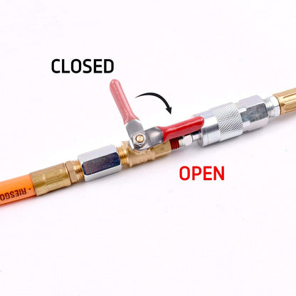 WYNNsky 1/4" Heavy Duty Air Compressor Brass Ball Valve Shut Off Switch, 1/4 Inch Male And Female NPT Thread Pipe Fitting