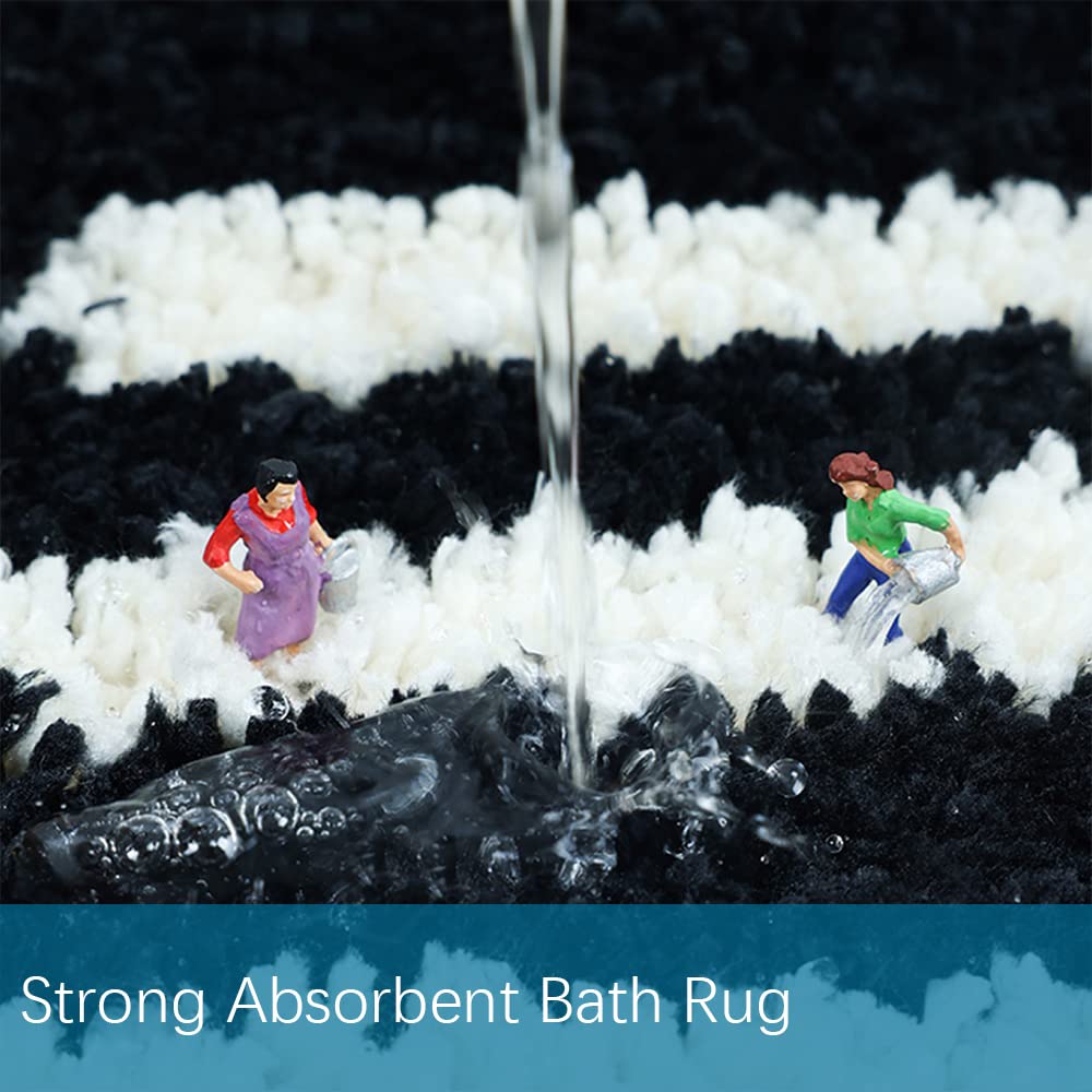 ZebraSmile Bathroom Rugs - Cat Bathroom Rug Non Slip Washable Soft Bath Mat Shower Room Bathmat Funny Doormat Cat Bath Rug19.5 X 31.5 in