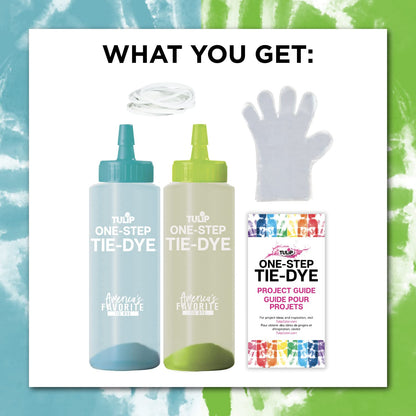 Tulip One Step Tie Dye Kit: Mini Neon Kit in Teal and Green