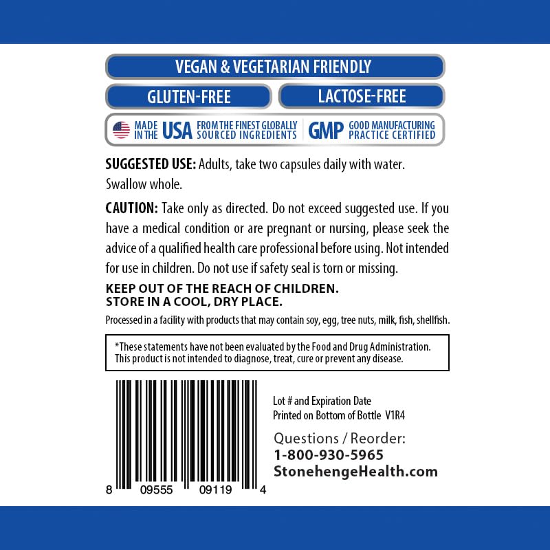 Stonehenge Health Dynamic Immunity Daily Supplement 10-in-1 Immune Boosters Zinc, Elderberry, Echinacea, Vitamin C & Probiotic L. Acidophilus – Supports Immune System & Respiratory Health, 60 Capsules