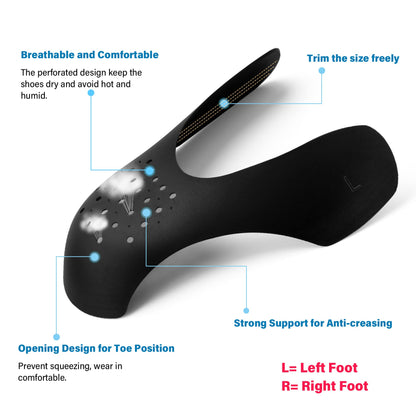 YOLOPARK 4 Pairs Creases Protector for Shoe Sneakers:AF1s,Dunks and More, Anti Creases Protector for Men's 7.5-13 Women 5-8.5