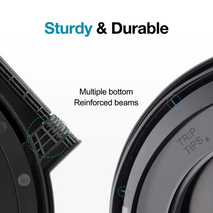 TRIPTIPS Bucket Toilet Seat with Soft Cushion, 270°Rotatable Lid,XL Portable, Luggable Loo Camping Toilet Seat for Adults and Kids, 5 Gallon