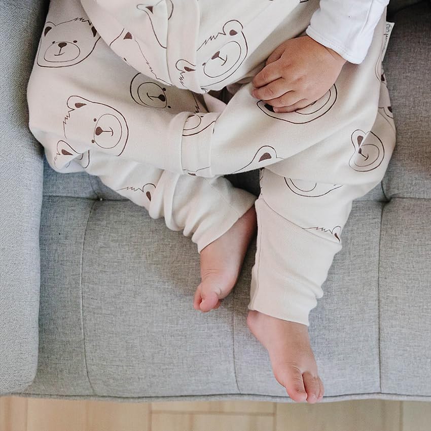 Woolino 4 Season Baby Sleep Bag with Feet Opening, Australian Merino Wool and Organic Cotton, Toddler Sleeping Bag, 18-36mo, Teddy Bear