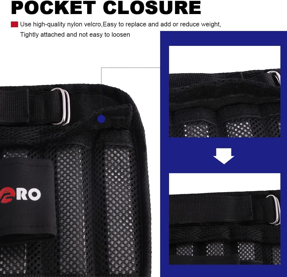 Wrist Arm Weights, Adjustable Wrist Weights, Removable Wrist Ankle Weights for Men Women, for Fitness, Walking, Jogging, Workout, Running, 1Pair 2 Pack (Max 6.6 LBS)