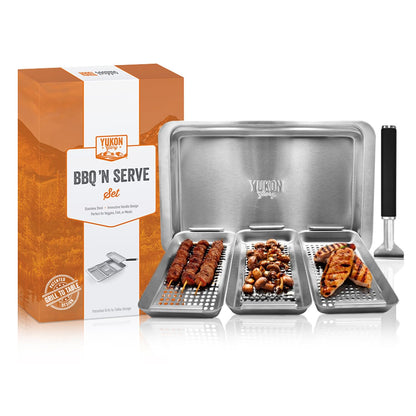 Yukon Glory™ BBQ 'N SERVE Grill Baskets (BBQ 'N SERVE SET)
