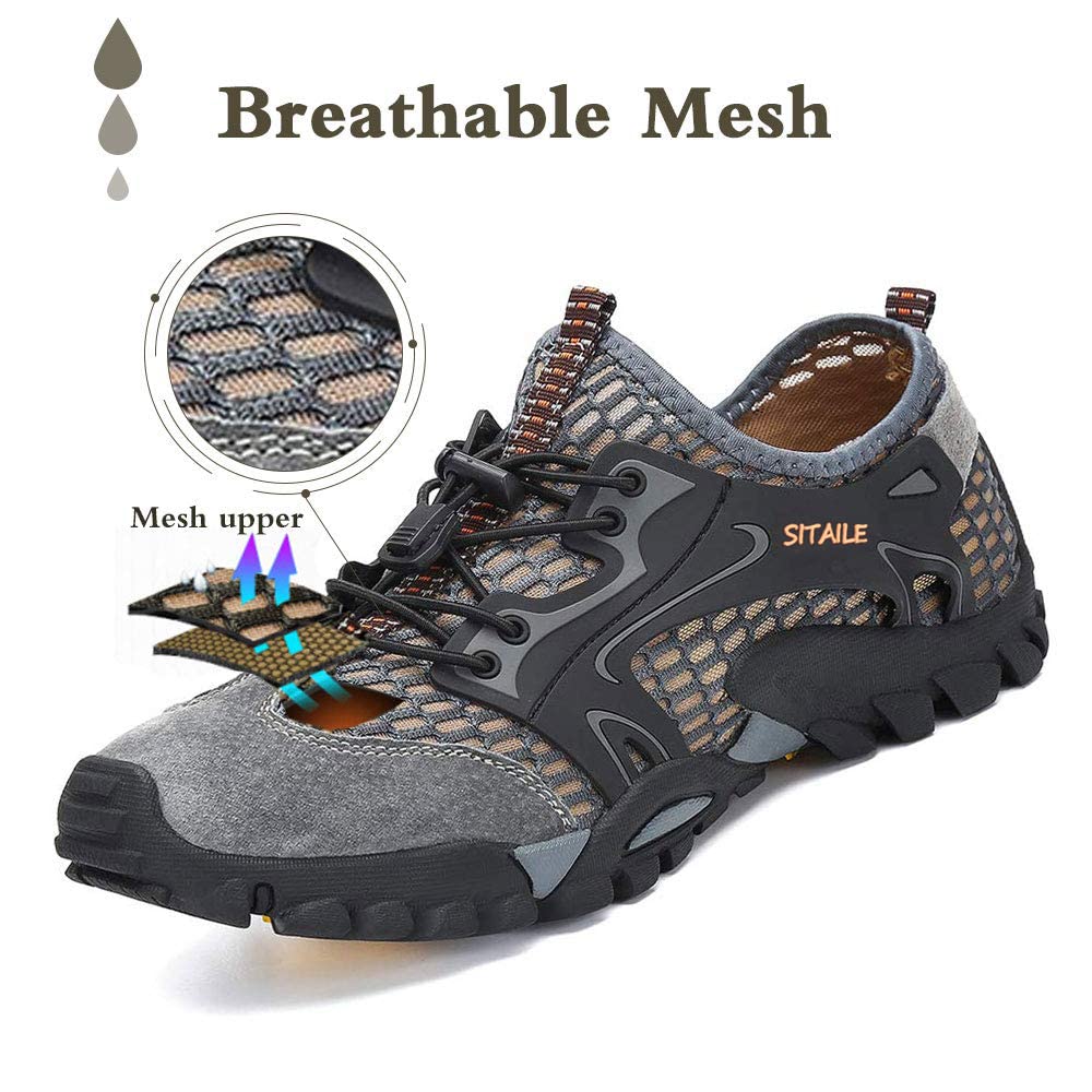 SITAILE Hiking Water Shoes for Men Women Quick Dry Barefoot Aqua Swim River Shoes for Pool Beach Fishing Water Hiking Sandals