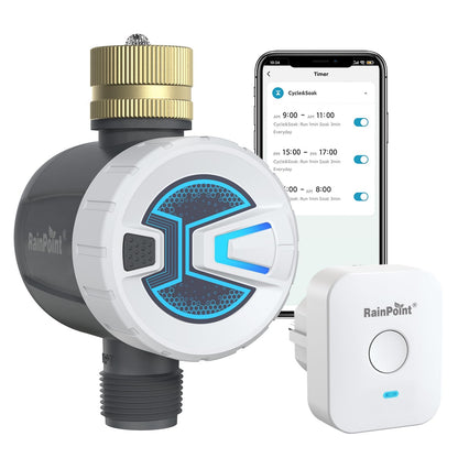 RAINPOINT Sprinkler Timer, WiFi Water Timer for Garden Hose, Smart Irrigation Controller, APP Remote Control (2.4Ghz WiFi Connection)