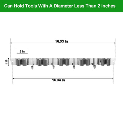 voze 5 Racks and 4 Hooks Mop and Broom Holder Wall Mount, Self Adhesive Heavy Duty Broom Hanger Organizer Storage Tool Racks for Kitchen Garden Laundry Garage