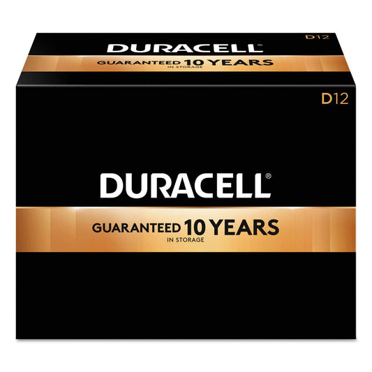 DURACELL CopperTop Alkaline Batteries with Duralock Power Preserve Technology D 12/Box (MN1300)
