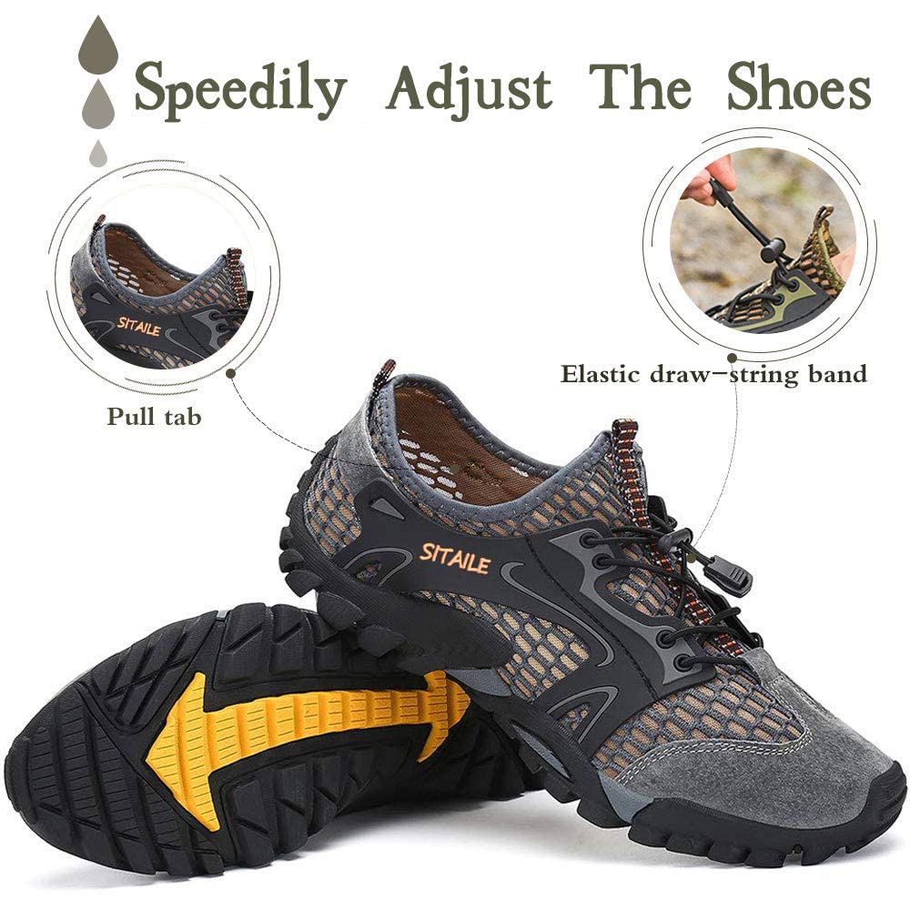 SITAILE Hiking Water Shoes for Men Women Quick Dry Barefoot Aqua Swim River Shoes for Pool Beach Fishing Water Hiking Sandals