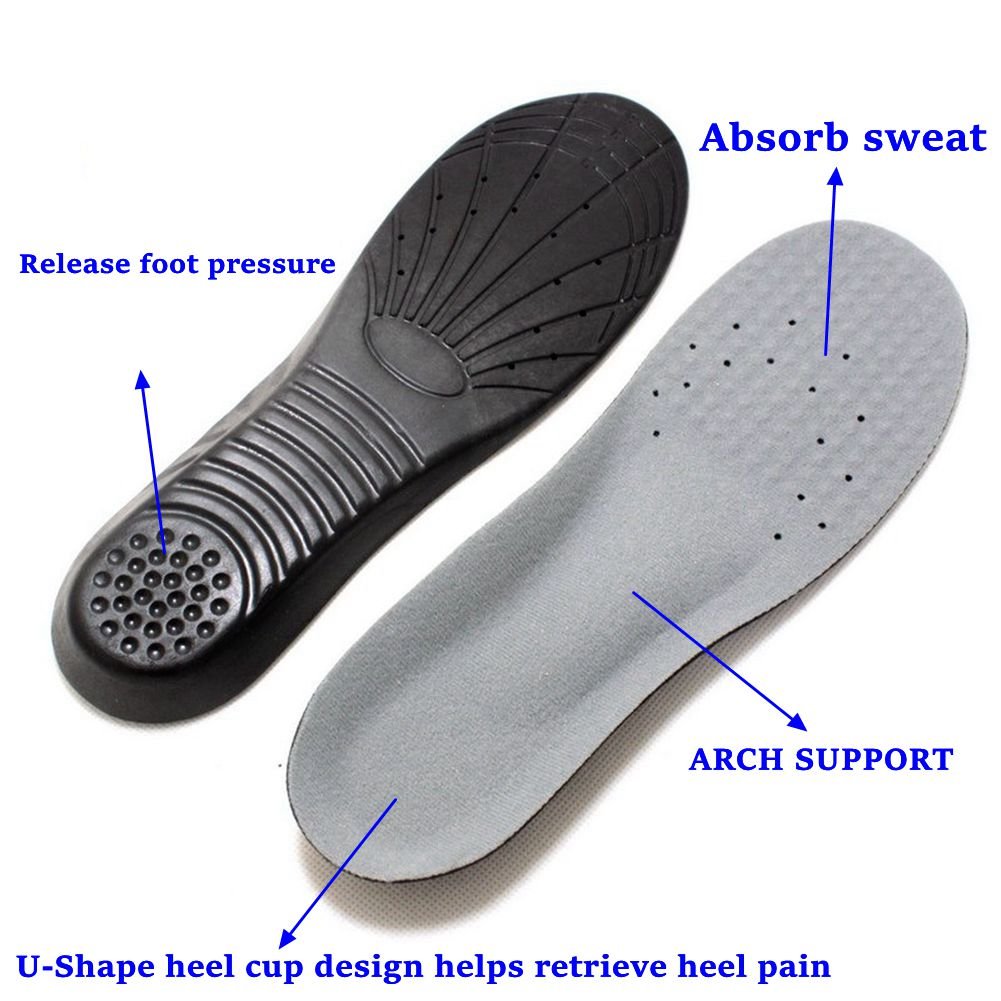 Shoe Insoles, Memory Foam Insoles, Providing Excellent Shock Absorption and Cushioning for Feet Relief, Comfortable Insoles for Men and Women for Everyday Use, M [US M: 6.5-9/W: 7.5-10]