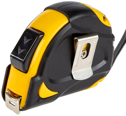 Amazon Basics Self-Locking Tape Measure, MID Accuracy, 16-Feet (5-Meters), Black, Yellow