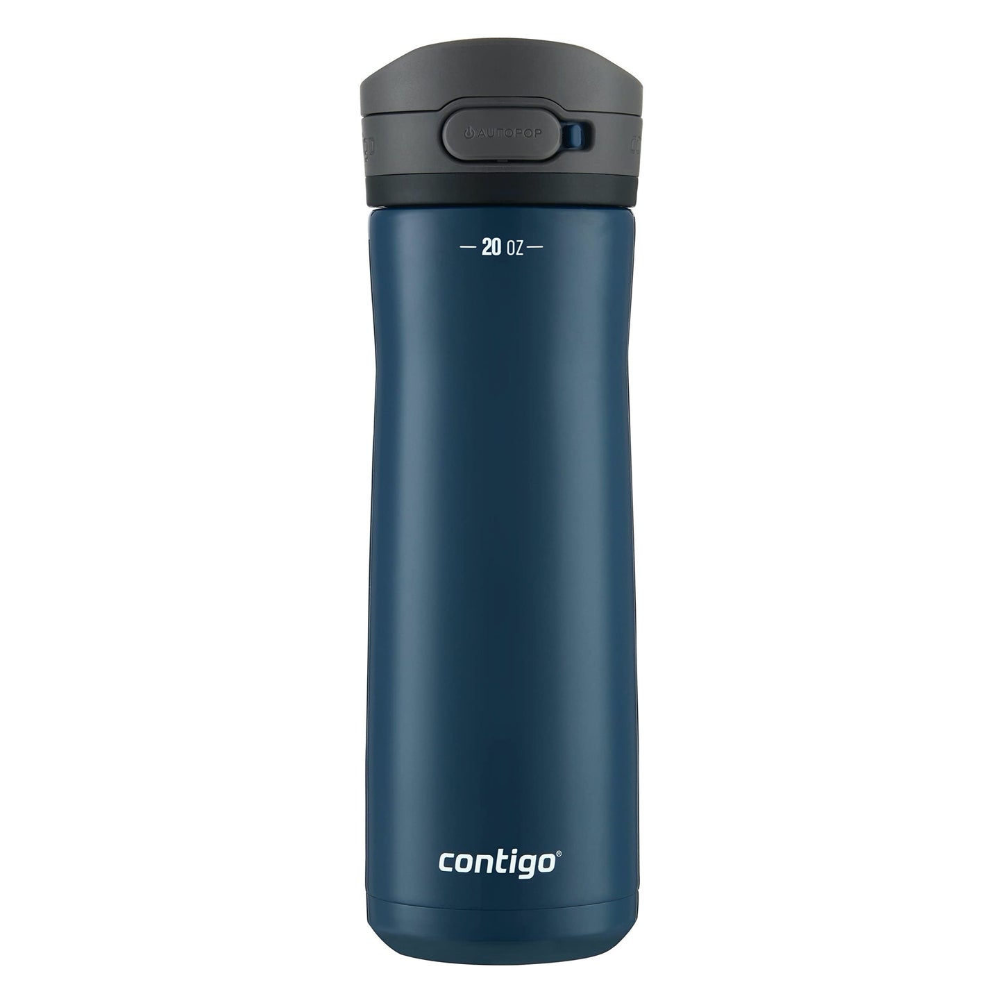 Contigo Jackson Chill 2.0, Vacuum-Insulated Stainless Steel Water Bottle with Secure Lid, Leak-Proof Travel Friendly, 20oz Capacity, Blueberry Color, Keeps Drinks Cold for 12 Hours