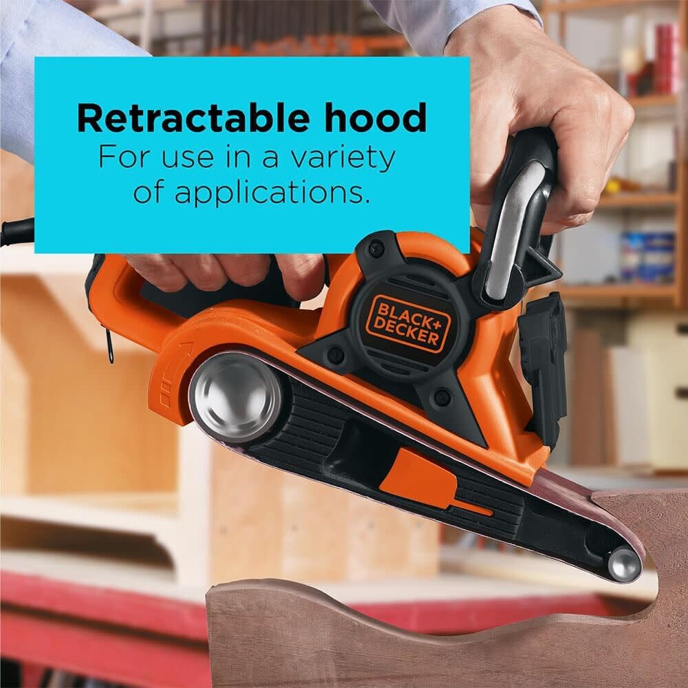 BLACK+DECKER Belt Sander with Dust Bag, 7-Amp, 3-Inch by 21-Inch (DS321)