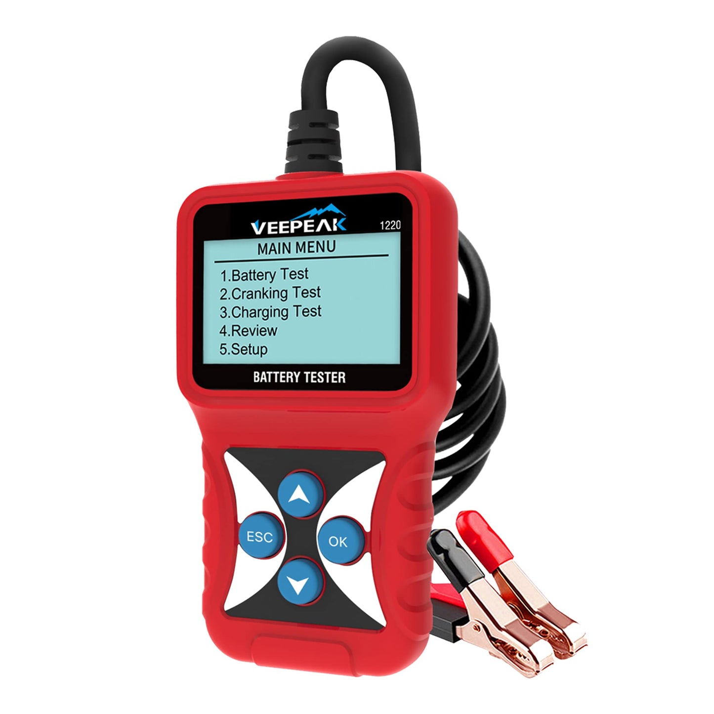 Veepeak 12V Car Battery Tester, Load Tester Automotive 100-2000 CCA Alternator Analyzer Digital Battery Vehicle Charging & Cranking System Testing Tool for Cars Trucks Motorcycles Boats ATVs RVs