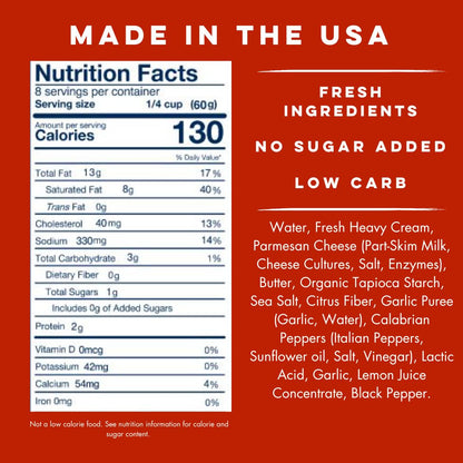 Yo Mama’s Foods Gourmet Keto Spicy Alfredo Pasta Sauce | (3) 16 Ounce Glass Bottles | Our Spicy Sauce is Low Carb, Paleo, Gluten Free, Low Calorie and is Made with only the Freshest Ingredients!