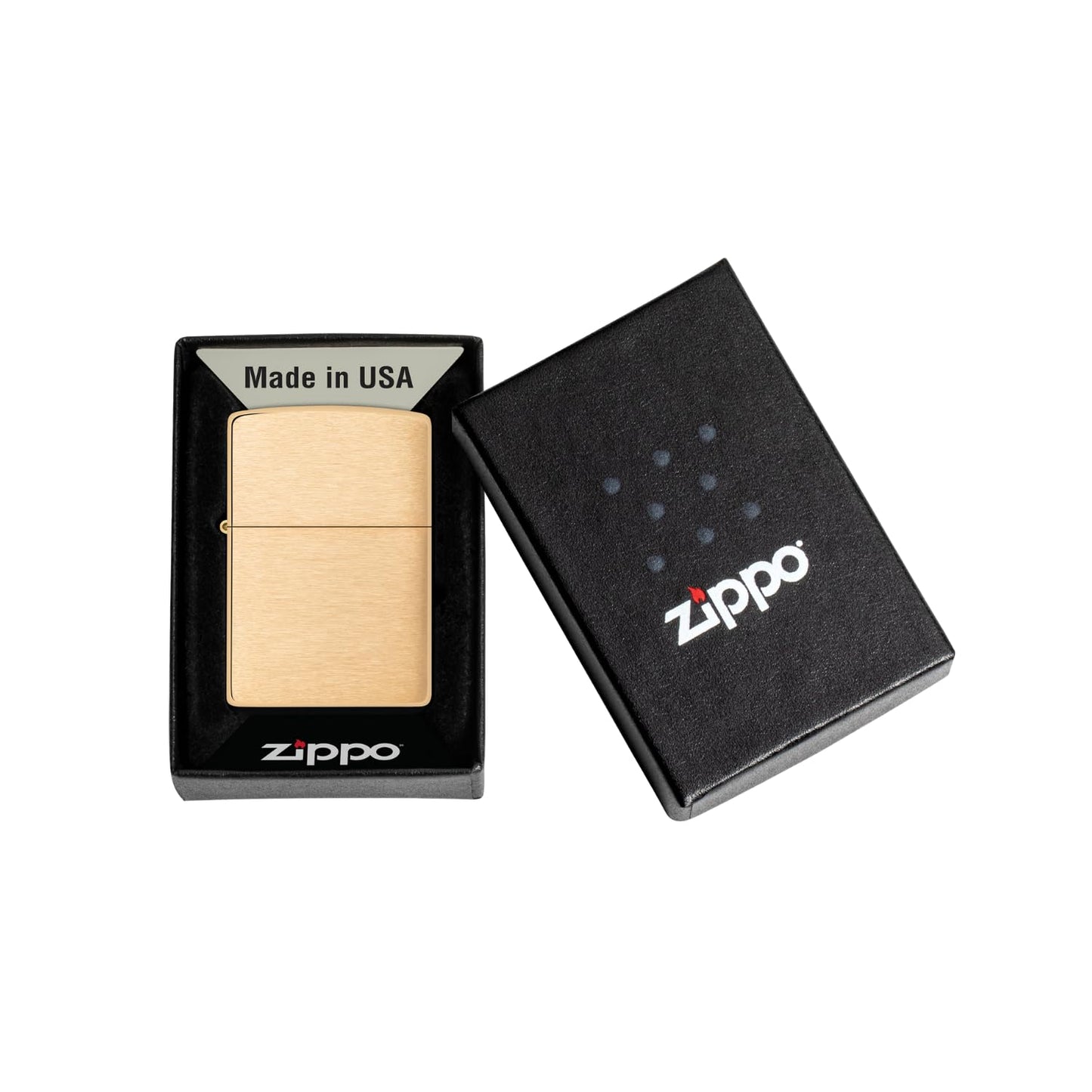 Zippo Lighter Solid brass with brushed finish
