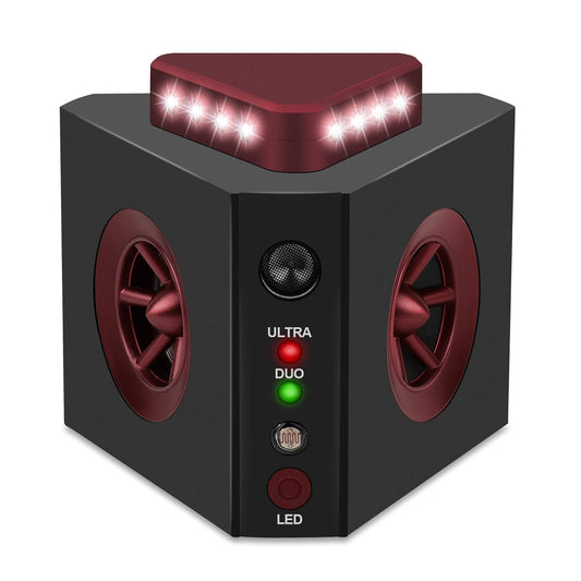 4-in-1 Ultrasonic Rodent Repellent Plug-in Electronic Mice Repeller Rat Deterrent, Pest Control Device with Ultrasound, Electric Impulse, Flashing Lights, Predator Sounds, Indoor Mouse and Rat Control