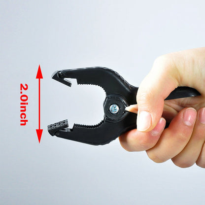 SLOW DOLPHIN Heavy Duty Spring Clamps Clip 4.5 Inch for Muslin/Paper Photo Studio Backdrops Background-6 Pack(Black)