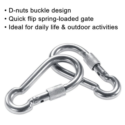 PROND Locking Carabiners, Heavy Duty Carabiner, 316 Stainless Steel Screw Lock Carabiner Hooks