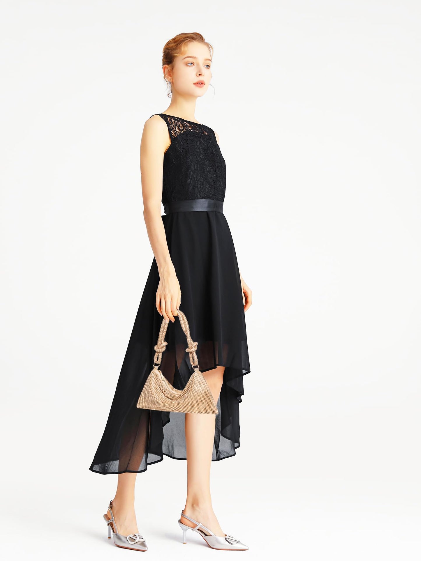 YUWITA Rhinestone Purse for Women Evening Bag Glitter Sparkly Mini Handbags (Gold)