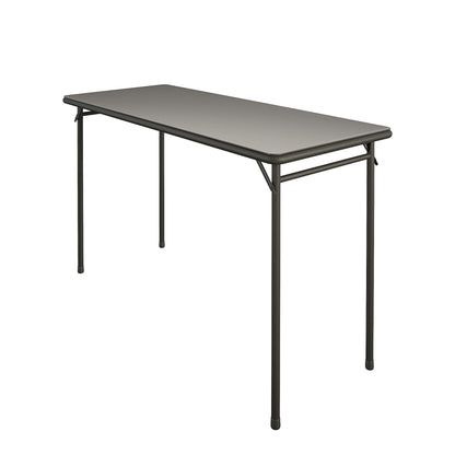 COSCO 20" x 48" Vinyl Top Folding Table, Black
