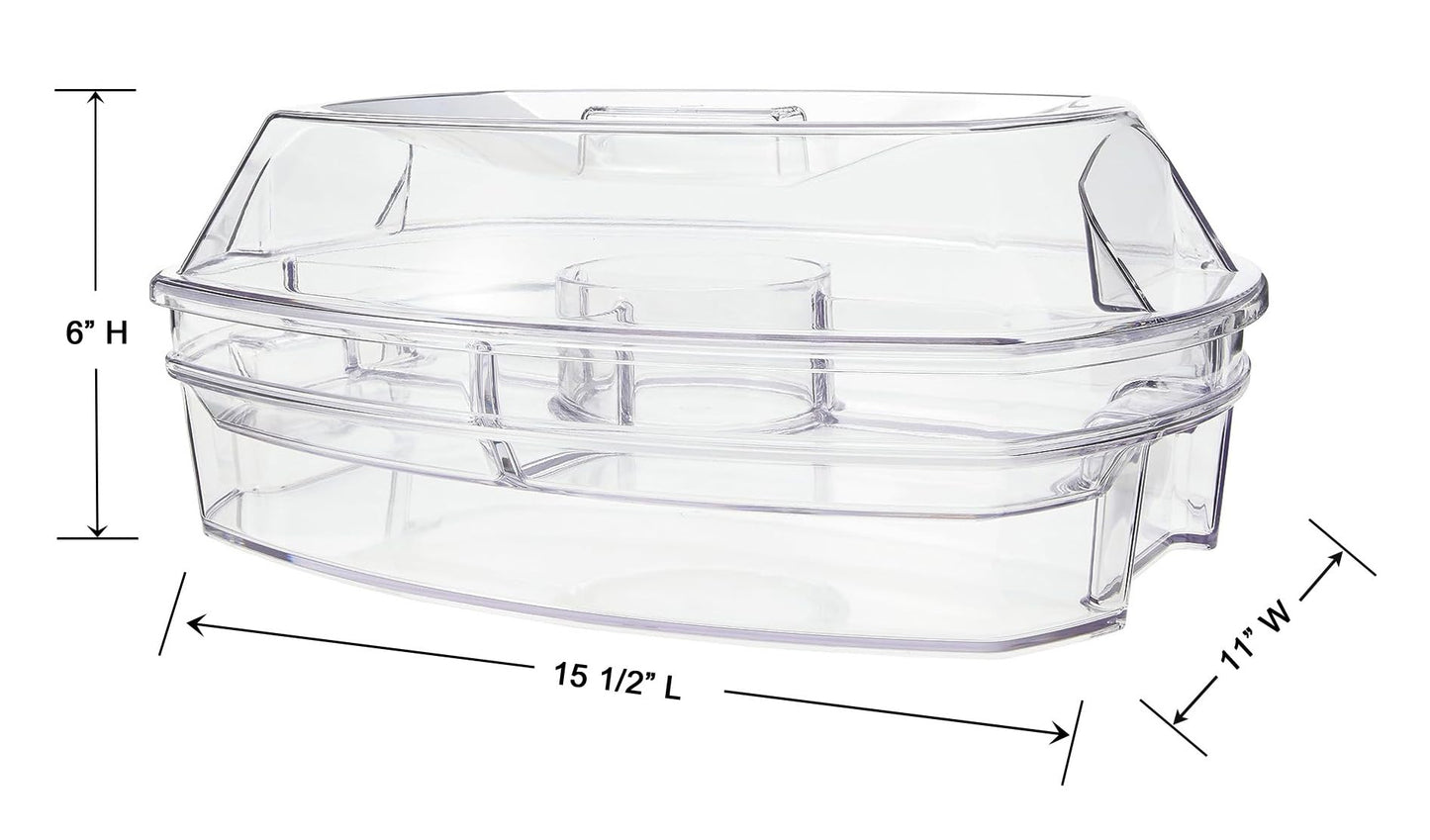 Prodyne Ice Party Platter, 15 1/2" x 11" x 6", Clear