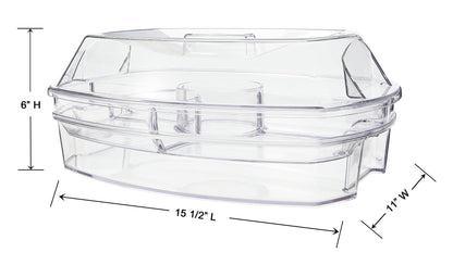 Prodyne Ice Party Platter, 15 1/2" x 11" x 6", Clear