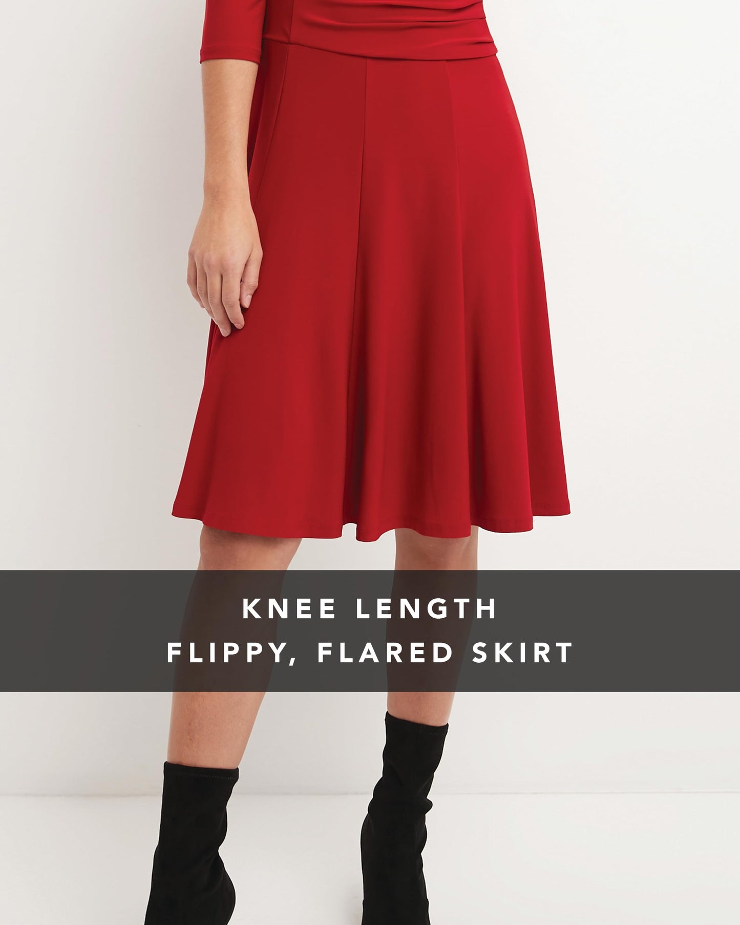 Rekucci Women's Flippy Fit N' Flare Dress with 3/4 Sleeves (6, Burgundy)