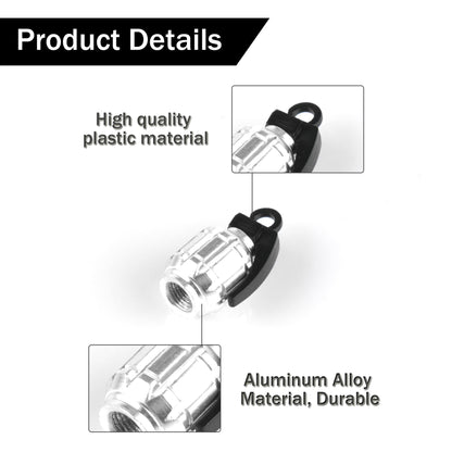 SINGARO Aluminum Tire Valve Cap, Car Tire Waterproof and Dustproof Valve Stem Cover Accessories, Universal for SUV, Car, Bike and Motorcycle (4PCS Silver)