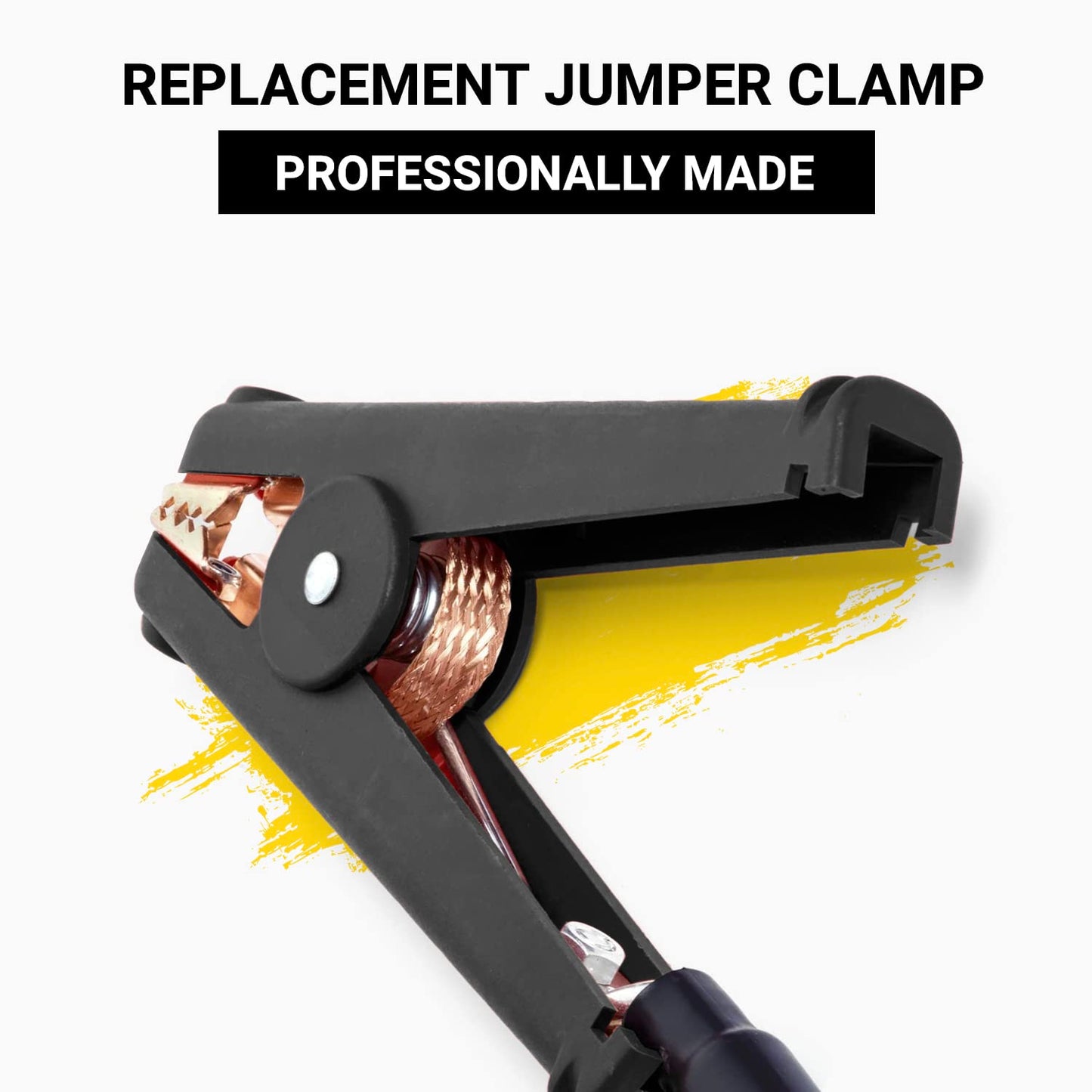 Spartan Power Replacement Jumper Cable Heavy Duty Car Battery Clamps - Clamp Ends Replacements for Jump Starter Cables - Two Clamps, Red & Black