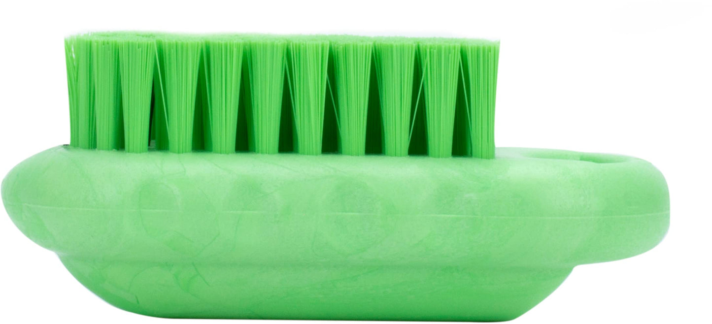 SPARTA Nail Scrub Brush Commercial-Grade, Heavy-Duty Hand and Fingernail Brush with Stiff Bristles for Gardeners, Mechanics, And Foodservice Personnel, Plastic, 5 Inches, Lime