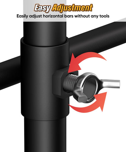 Ardier Adjustable Shooting Target Stand with 5-Prong Base, Portable Target Steel Holder for Firearms, BB Guns, Airsoft and Rifle Practice, Hunting & Shooting Accessory for Outdoor Range (No Paper)